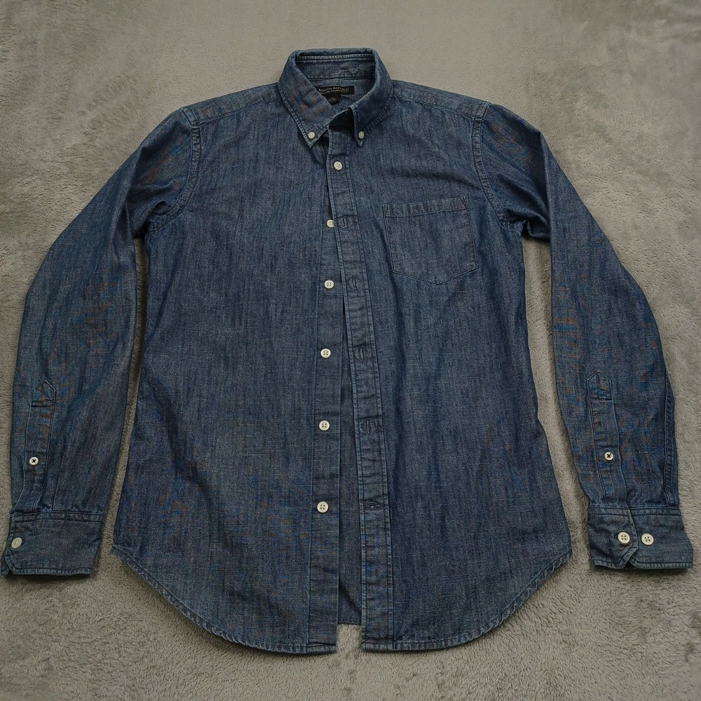 Banana Republic Shirt Mens Small Blue Denim Slim Fit Button Down Long Sleeve